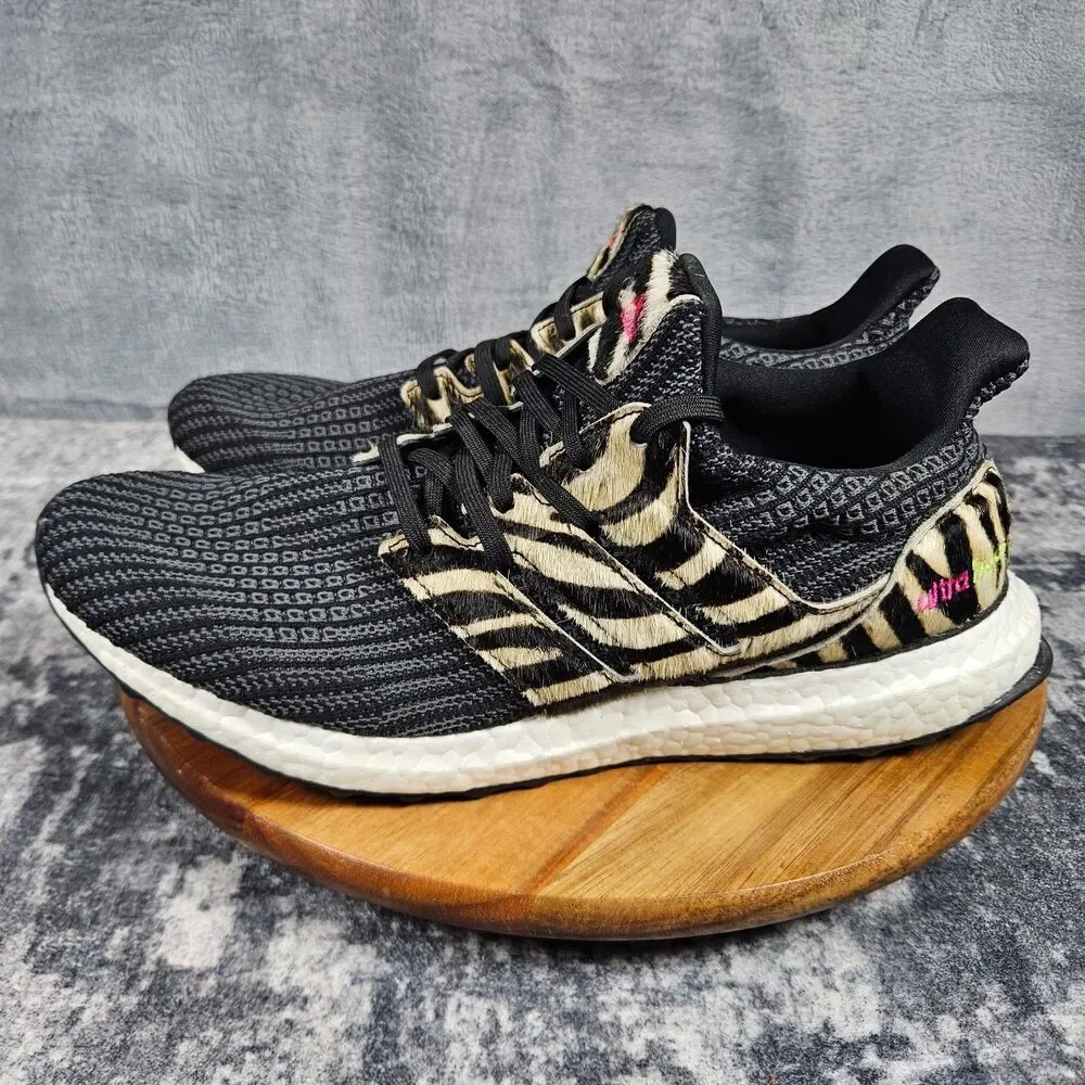 Adidas UltraBoost DNA Animal Pack Zebra Black Men’s Size 10 Running Shoes FZ2730
